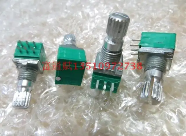 

Double volume double volume linear potentiometer R097 type B500K -15 flower axis switch