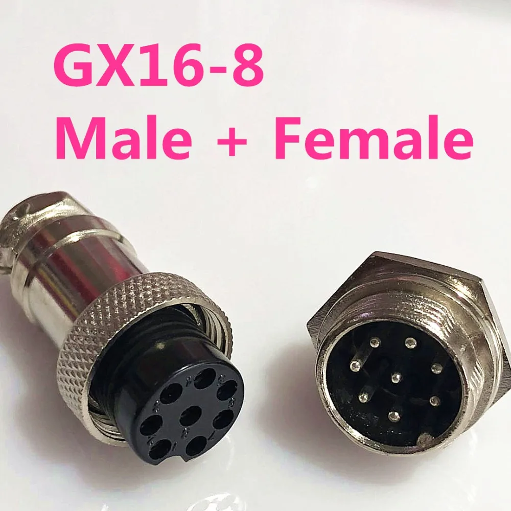 1set/lot GX16 8 Pin Male & Female L76 Diameter 16mm Wire Panel Connector Circular Aviation Socket Plug Sell At A Loss USA