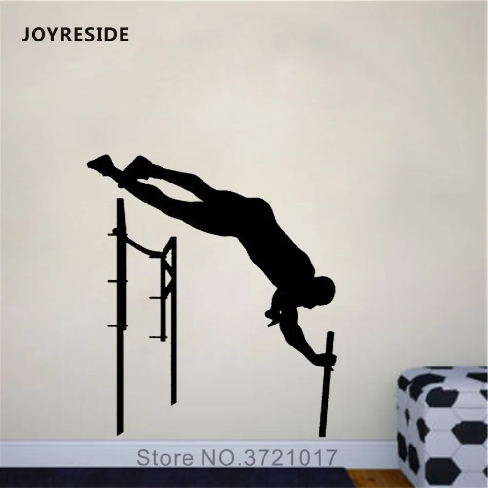 JOYRESIDE Pole hop Sticker Sport high jump Decals Vinyl Interior Kids Boys Room Living Room Bedroom Home Design Art Mural A1357