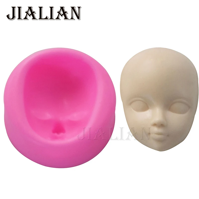 Cute girl mask Baby face chocolate silicone mold for cake decorating tools clay/rubber Sugar Chocolate Cake Decor candy T0929