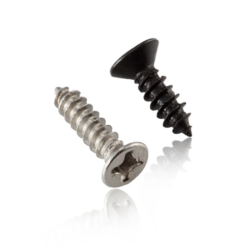 KA1.2 * 3mm Mni Screws Sliver Black Cross Countersunk Head Tapping Screws Flat Head Self-drilling Wooden Furniture Fixing