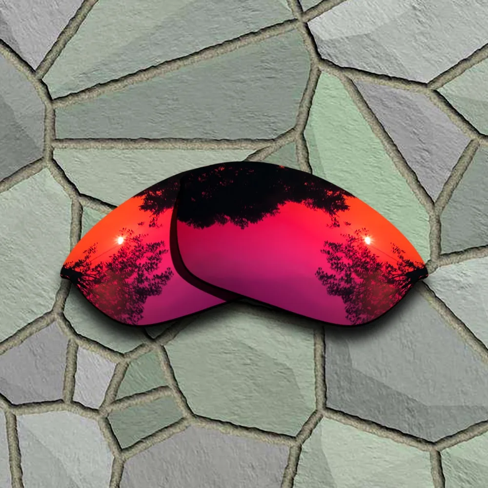 Red Orange&Violet Red Sunglasses Polarized Replacement Lenses for Oakley Half Jacket 2.0