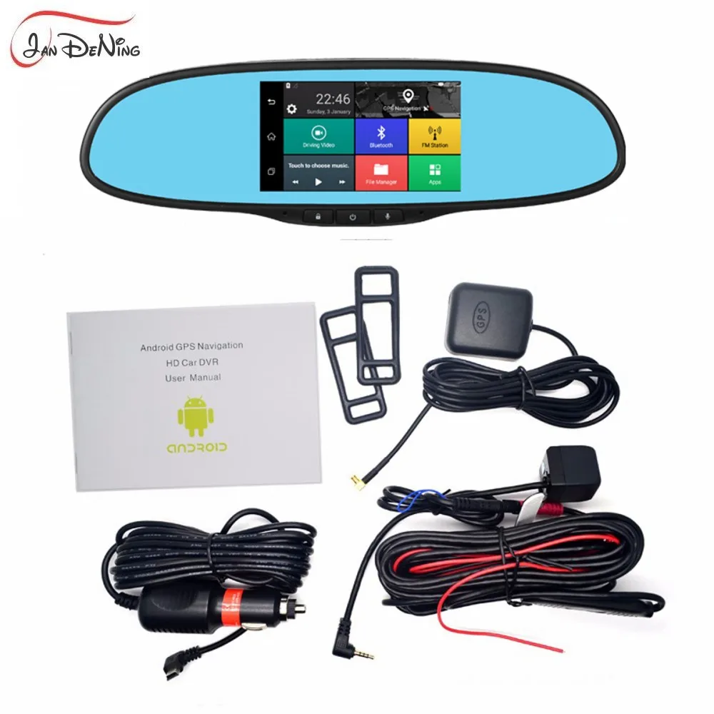 JanDeNing JanDeNing 5.0'' IPS touch Screen 3G network Android 5.0 quad core RAM 1GB bluetooth Dual Cam Mirror Car DVR