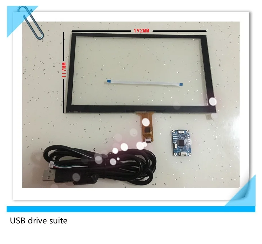 6 Pin capacitive touch screen 8 inch 192*117 usb free drive installation control card applies to Windows 7 8 10