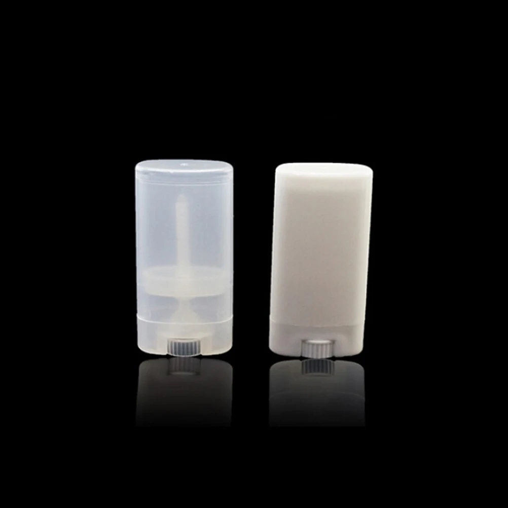 Deodorant Containers Clear White Refillable Bottles Fashion Cool Lip Tubes Plastic Empty Oval Lip Balm Tubes New Sale