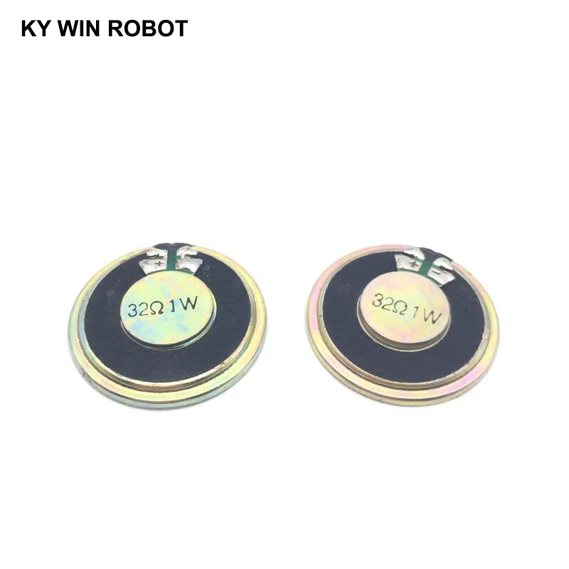 2pcs/lot New Ultra-thin speaker 32 ohms 1 watt 1W 32R speaker Diameter 36MM 3.6CM thickness 5MM