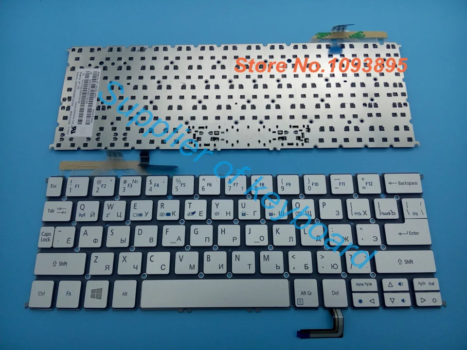 

Original NEW For Acer S7-191 S7-192 S7-191-73514G25aws Silver Laptop Russian Keyboard Backlit MP-12A53SUJ4422