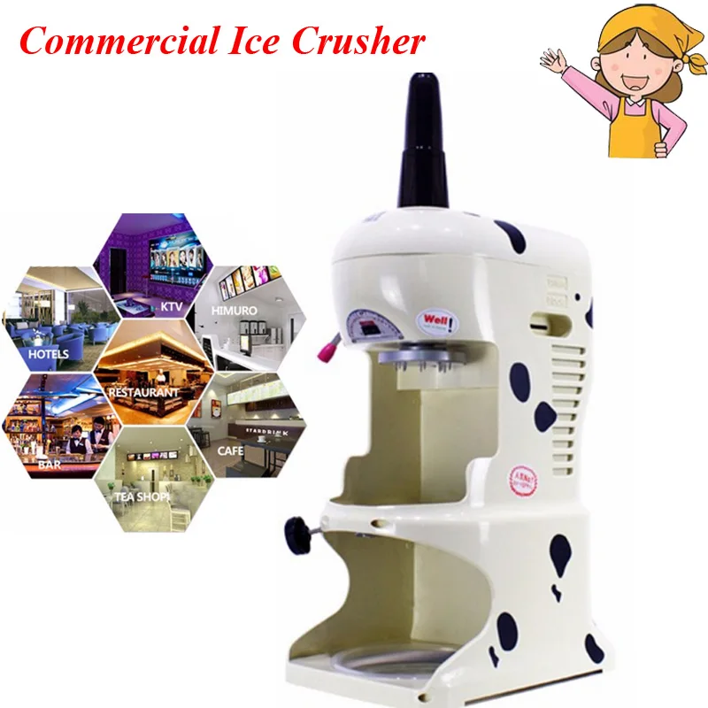 Commercial Ice Crusher 220V Ice Maker Machine Sand Ice Shavers Snow Cone Ice Cube Machine