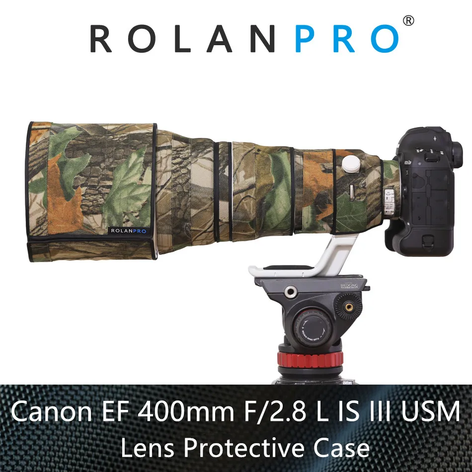 

ROLANPRO Waterproof Lens Camouflage Coat For Canon EF 400mm F/2.8 L IS III USM Rain Cover Lens Protective Case Guns Sleeve