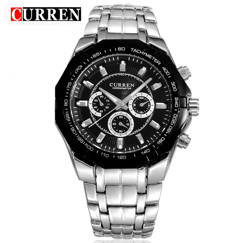 Top Brand Luxury Watch CURREN Casual Military Quartz Sports Wristwatch Full Steel Waterproof Men\'s Clock Relogio Masculino