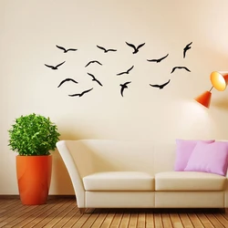 Creative Seabird Wall Sticker Home Decor Living Room Background Decorative Decals Waterproof Simple Style Combination Wallpaper