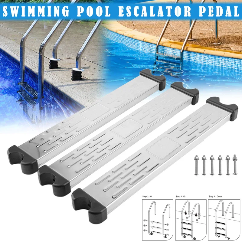 

수영장사다리 Stainless Steel Swimming Pool Pedal Replacement Ladder Rung Steps Anti Slip Accessories Car Styling ступени бассейн