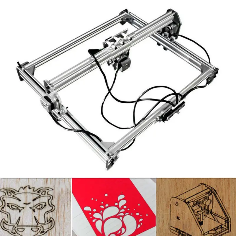 50*65cm Mini 3000mw Blue CNC Laser Engraving Machine 2axis DC 12V DIY Engraver Desktop Wood Router/cutter/printer+ Laser