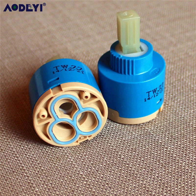 25mm / 35mm / 40mm Ceramic Cartridge Faucet Mixer Low Torque Faucet Accessories Spindle High Spool Valve Free Rotation Flat Base