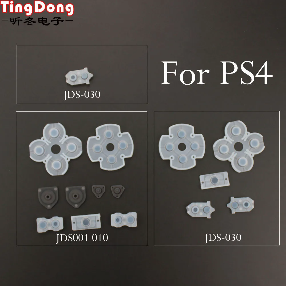 TingDong 100 Set for Sony ps 4 PS4 Controller Conductive Silicone Rubber Pads for ps4 Buttons Repair Replacemen