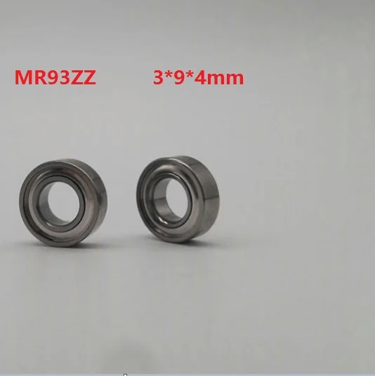 50/100/500pcs  MR93ZZ MR93 ZZ MR93Z 3x9x4mm Miniature deep groove ball bearing double  metal shielded 3*9*4mm