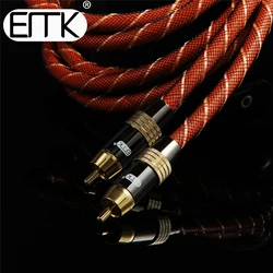 EMK Subwoofer Cable RCA to RCA Cable Digital Coaxial Audio Cable Dual Shielded Gold Plated 5m 10m