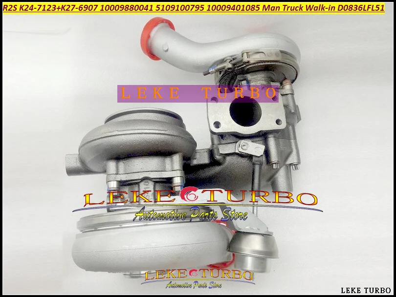 

ww Twin Turbo R2S K24-7123+K27-6907 10009880041 5109100795 10009401085 Турбокомпрессор для двигателя Man Truck Walk-in Van D0836LFL51