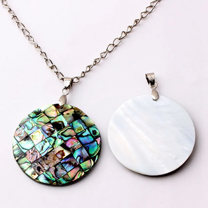 xinshangmie  Silver Plated Natural Abalone Shell Pendants For Women Fashion Charms Jewelry Making