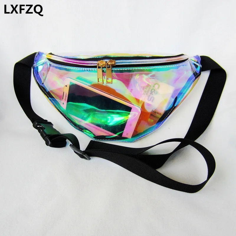 Super quality fanny pack women's handbags Laser purse holographic chest waist bag women belt bag waist leg bag waist pack