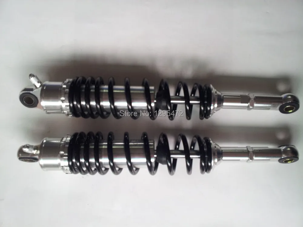 Universal 360mm Motorcycle 7mm spring nitrogen Rear Shock Absorber Suspension for honda yamaha suzuki silver chrome  & Black
