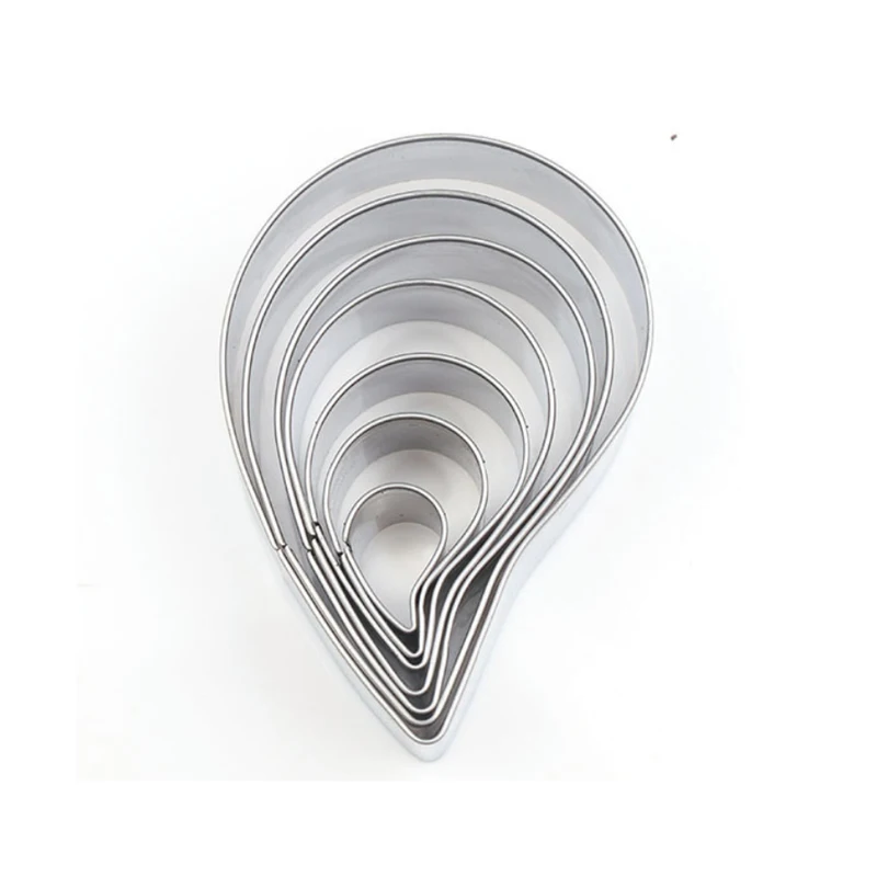 Spiral Pattern 7Pcs Stainless Steel Cookie Cutter Pastry & Biscuit Baking Cutter Cake Decorating Tool Cupcake Mold Fondant Tool