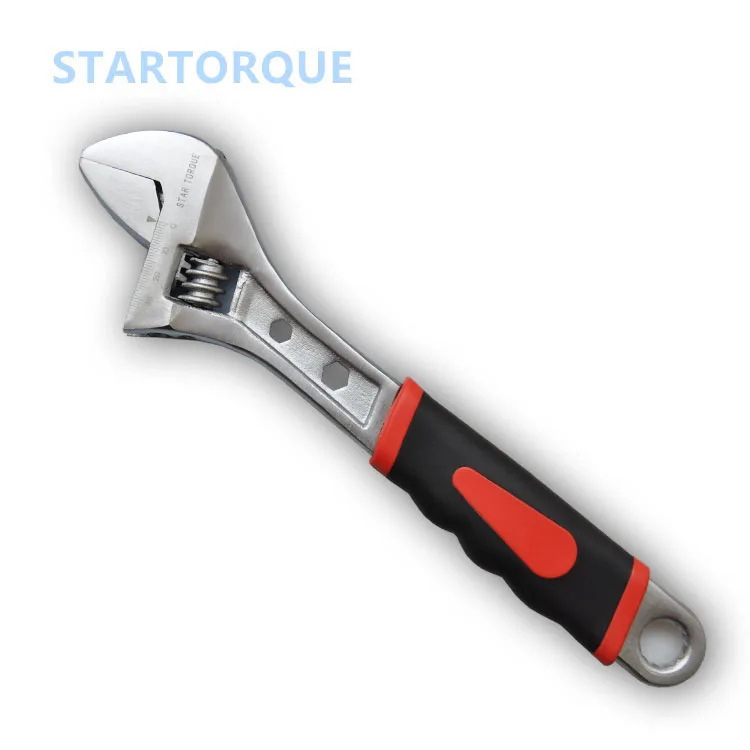 STARTORQUE Large Opening American Activity Rubber handle nickelage Active Wrench Adjustable With Scale /8