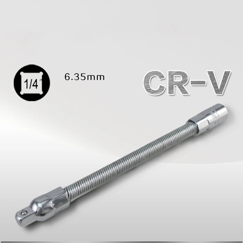Prolongateur de douille à cliquet hexagonal Cr-V, barre d'extension flexible, outil de réglage manuel, rallonge, longueur 1/4mm, entraînement 145
