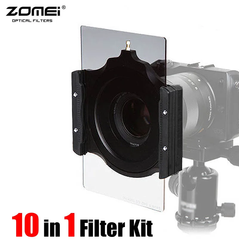 Professional ZOMEI Square 100 Gradual Blue Red ND4 ORANGE Full ND4 ND2 ND8 Filter Kit +86mm Ring+Slim CPL For COKIN Z LEE series