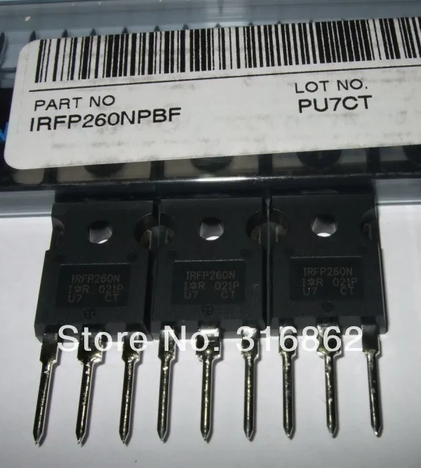 IRFP260N  IRFP260 50A/200V TO-3P ORIGINAL 5PCS/LOT Free Shipping Electronic Components kit