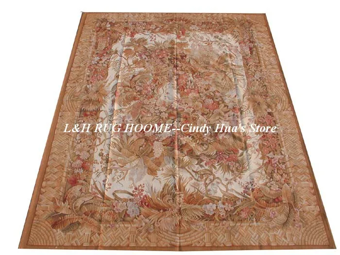 

Free shipping 9'x12' Stunning French style aubusson carpets/rugs for home decoration