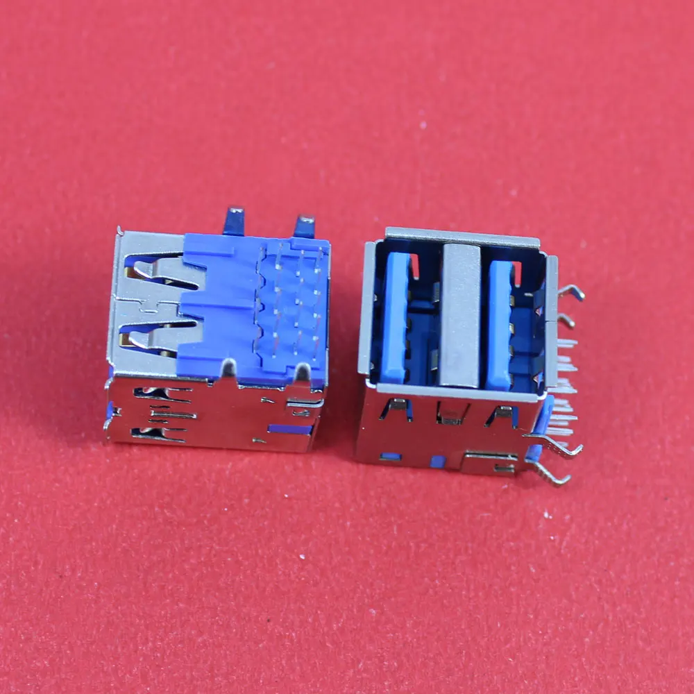 ChengHaoRan 1 قطعة مزدوجة مكدسة USB 3.0 نوع A لسطح المكتب USB منافذ 9PIN 18.3 مللي متر TYD