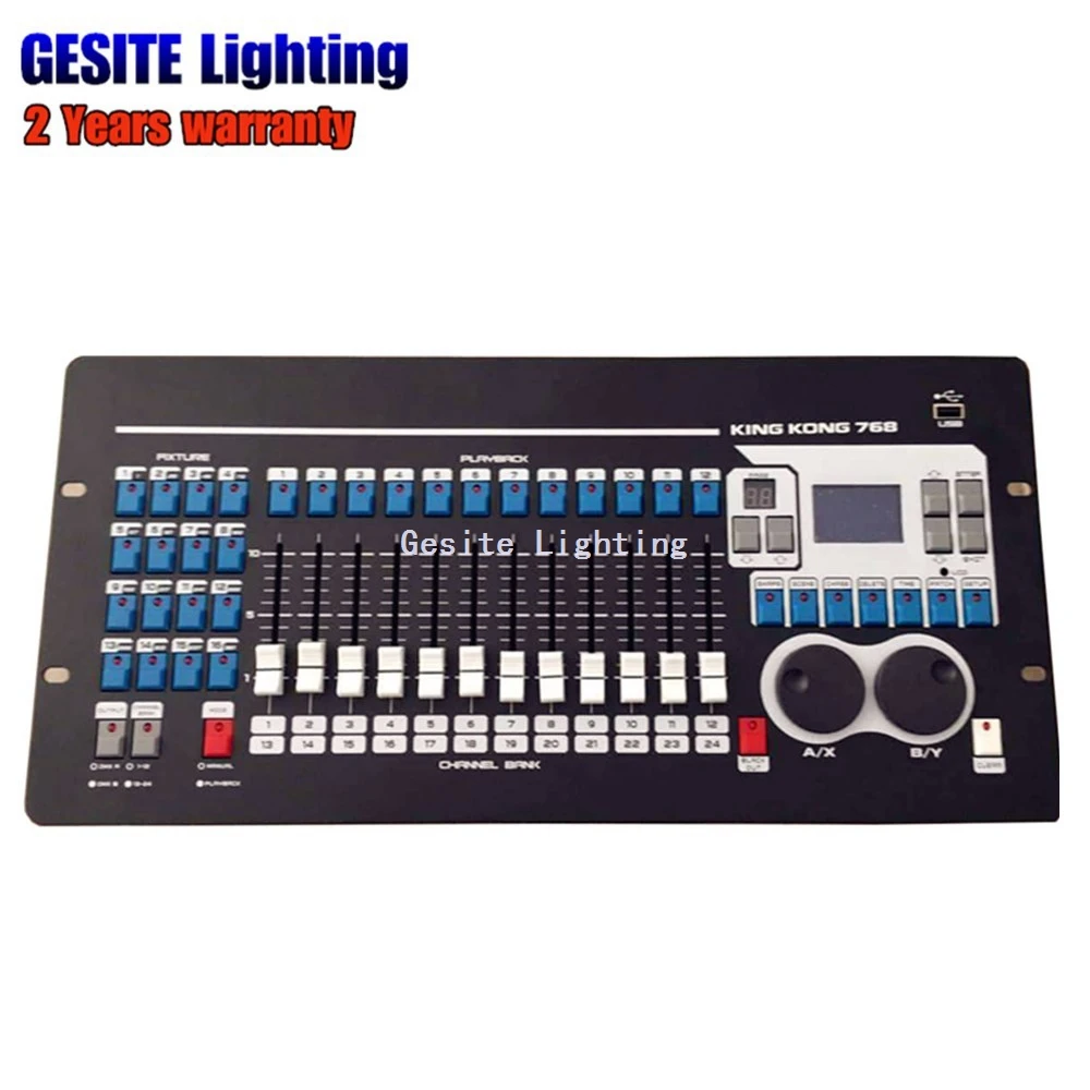 Kingkong KK768 Professional DMX controller 768 DMX channels Built-in 135 Graphics Stage Lighting 512 Dmx Console Equipment