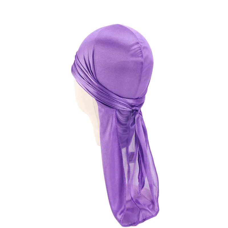 Kids Silky Durags Bandanas Turban Hat Outside Stitch Du-Rag Child Boys Silky DuRag Waves Cap Headband Headwear Hair Accessories