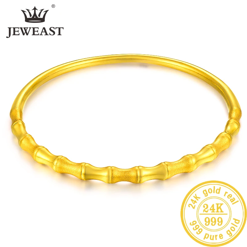 LKL 24K Pure Gold Bracelet Real 999 Solid Gold Bangle Upscale Beautiful  Romantic Trendy Classic Jewelry Hot Sell New 2023