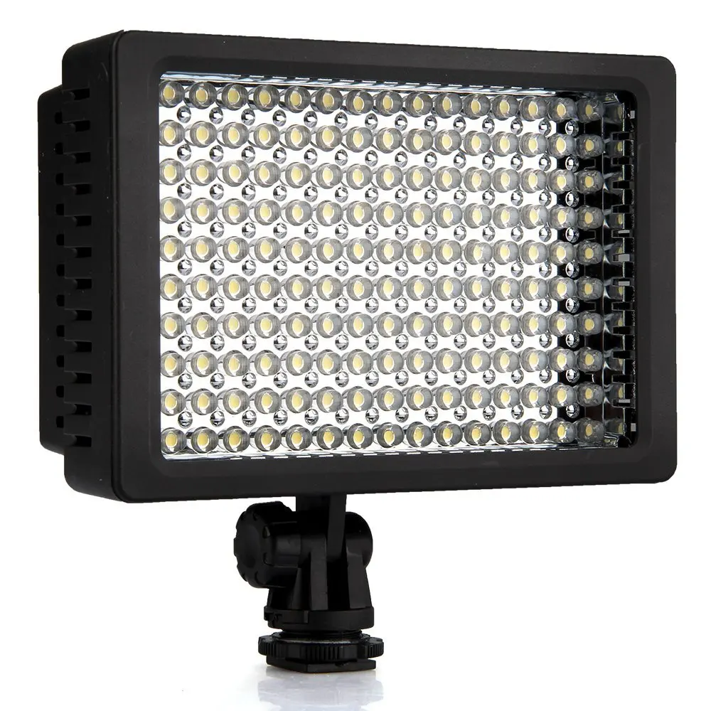 LD-160 9.6W Lighting LED Video Light Photo Studio Camera Light Illuminator 5400 / 3200K Dimmable for Canon Camera