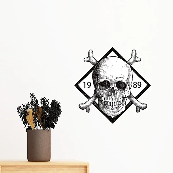 Skeleton Pirate 1989 Decoration Pattern Removable Wall Sticker Art Decals Mural DIY Wallpaper for Room Decal