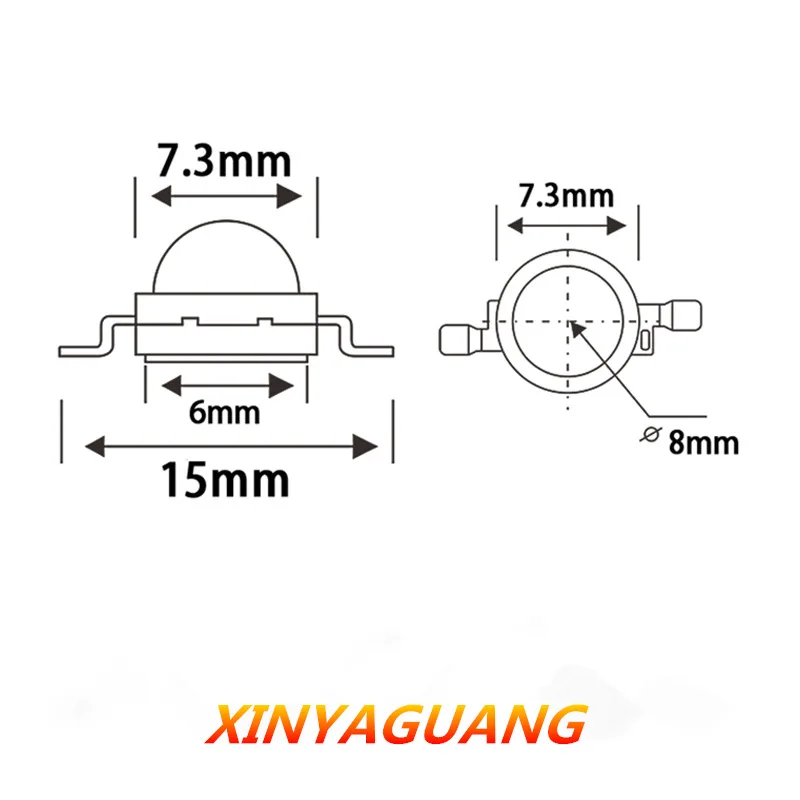 100Pcs LED COB Lamp Chip 1W 3W 3.2-3.6V Input 110-240LM Mini LED Bulb Diode SMD For DIY LED Floodlight Spotlight Downlight
