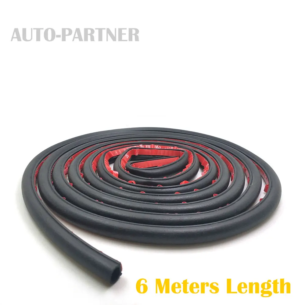 

Small D-shape 9*10mm 6 Meter 3m Adhesive Car Rubber Seal Sound Insulation Car Door Sealing Strip Protect car