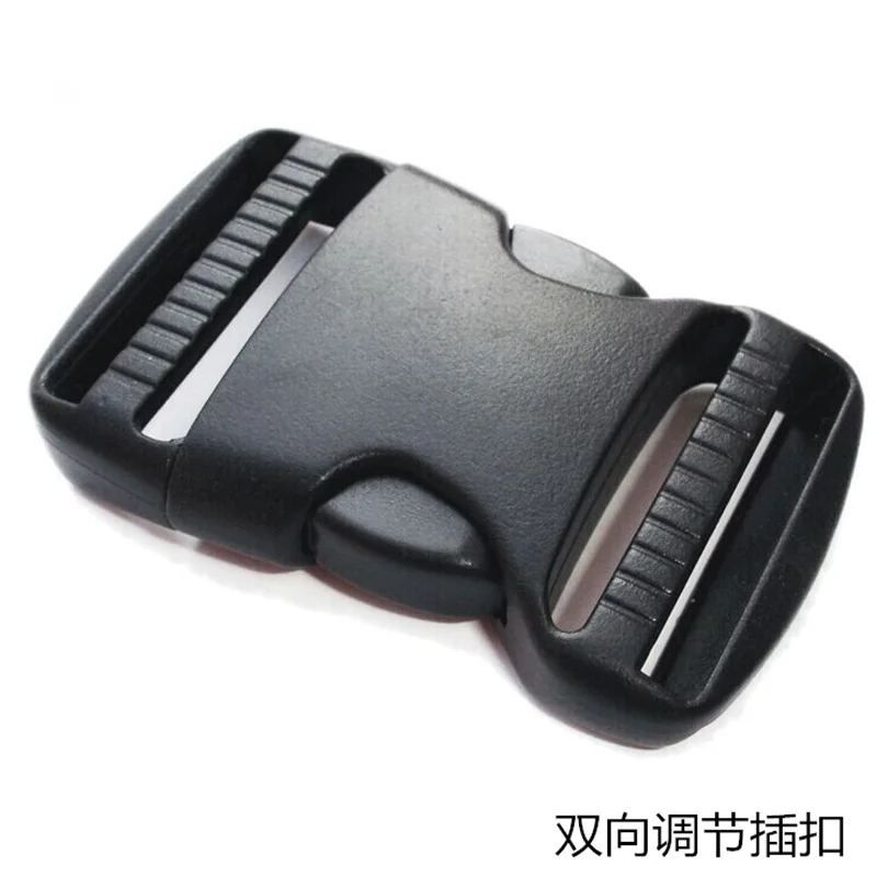 Il trasporto Libero 10 pz/lotto nero 1.5 "(3.8 cm) larghezza interna doppio regolare fibbia in plastica per progetti paracord, accessori borsa