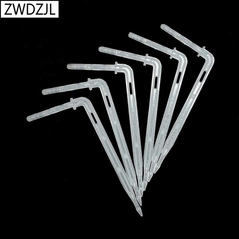 Greenhouse Irrigation, Dropper, Drip Emitter, Curvo, Transparente, Branco, 4mm, 7mm, 25pcs