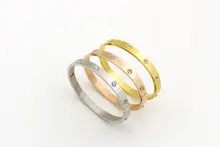 Women Couples Bracelets Silver Steel Gifts #4