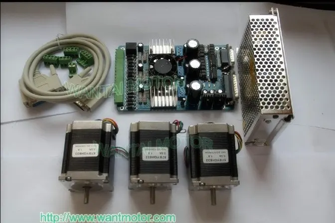 Best Sell! Wantai 3 Axis Nema23 Stepper Motor 57BYGH633 270oz-in+3 Axis Driver Board TB6560 CA US IT DE DK BE FR JP IN Free