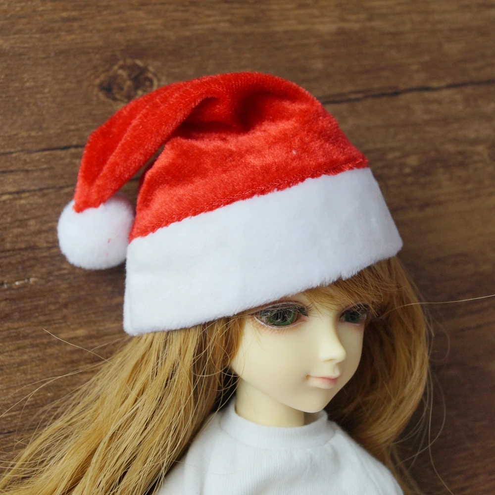 Chapéu de Natal BJD Chapéu de Papai Noel para 1/6 11 "1/4 17" 1/3 24 "60 CM de altura SD MSD YOSD DK DZ AOD DD Boneca Frete Grátis