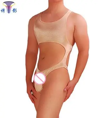 Body de malla cómodo para hombre, ropa interior Sexy, lencería exótica ajustada, Catsuit erótico Gay