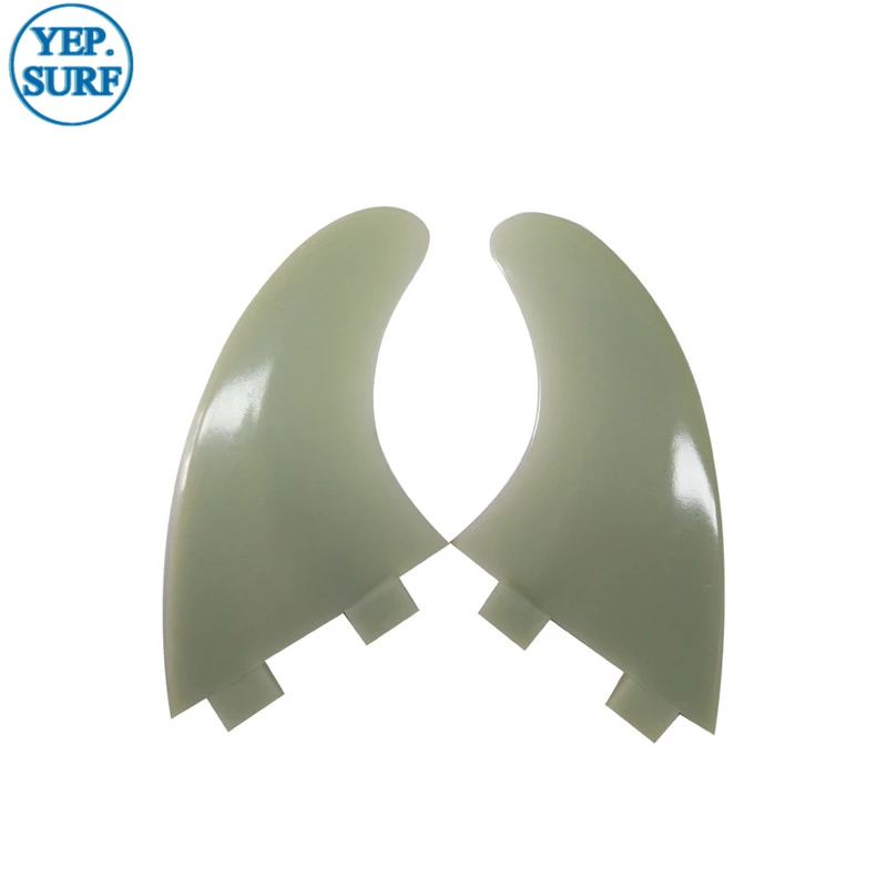 

Surfing Plastic Double Tabs Fins, Surfboard Double Tabs, GX Light Green Fin, 2 Pcs per Set