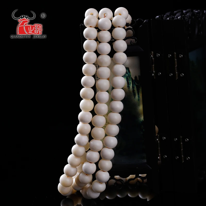 10PCS Handmade DIY Jewelry Accessorie Tibet ivory white Yak Bone loose prayer beads for jewelry making 6mm,8mm,10mm,12mm