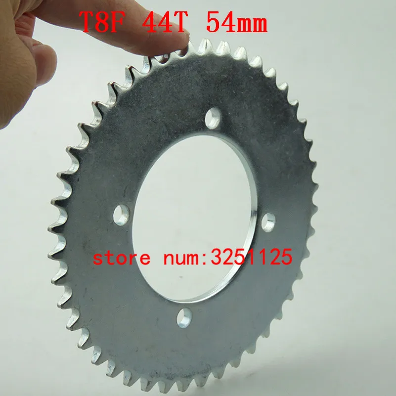 T8F Rear Chain Sprocket T8F 44T Tooth 54mm Silver Drive gear For Mini Moto ATV Quad Dirt Pit Pocket Bike Parts Moped Scooter