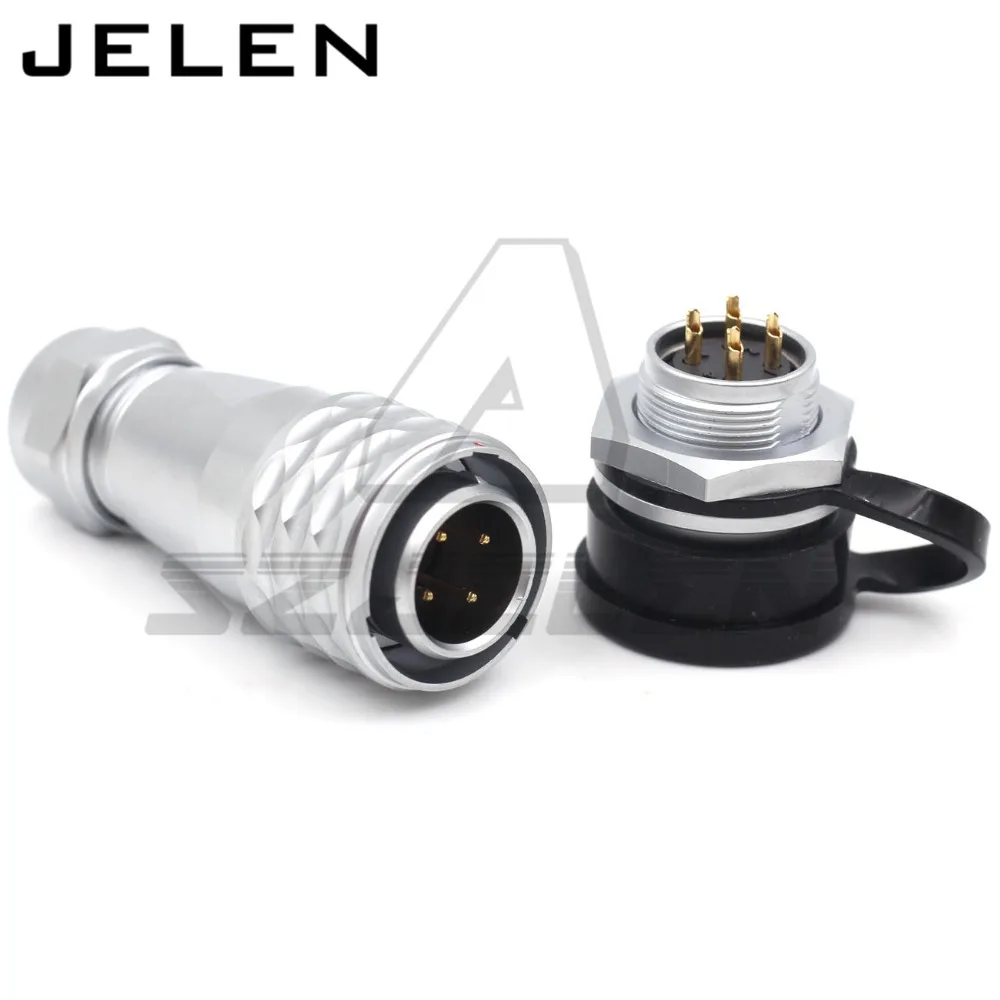 

WEIPU SF16 series waterproof connector 4 pin plugs and sockets, IP67 ,Metal round push-pull self-locking connector 16mm, 5A