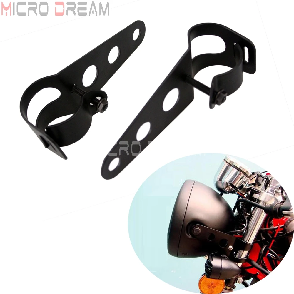 25-38mm Universal Motorcycle Headlight Mounting Brackets Black Headlamp Adjuster Fork Clamp for Yamaha Honda Suzuki Kawasaki